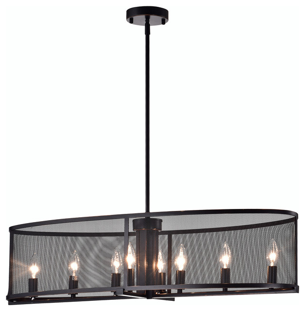 Aludra 8 Light Oil Rubbed Bronze Oval Metal Mesh Shade Dining Room Chandelier Aludra 8 Light Oil Rubbed Bronze Oval Metal Mesh Shade Dining Room Chandelier