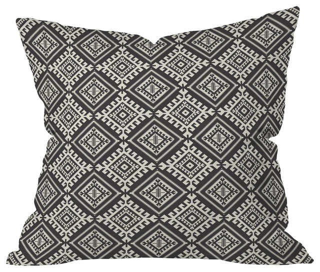 Holli Zollinger Shakami Black Outdoor Throw Pillow Small
