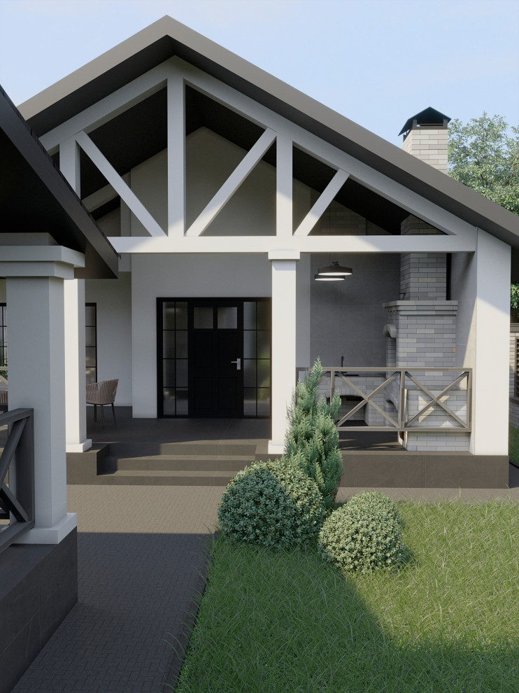 Архитектурный проект загородного дома и бани