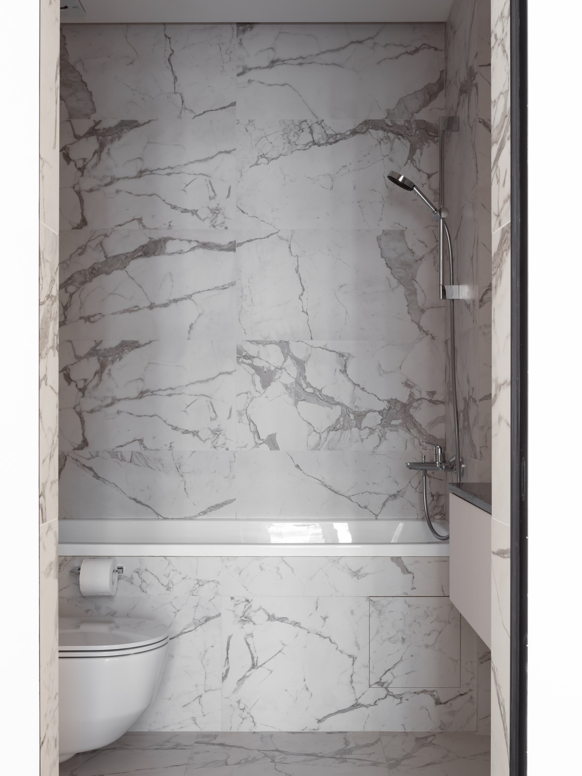 Графичный "Черно-белый" интерьер для студентки архитектурного ВУЗа