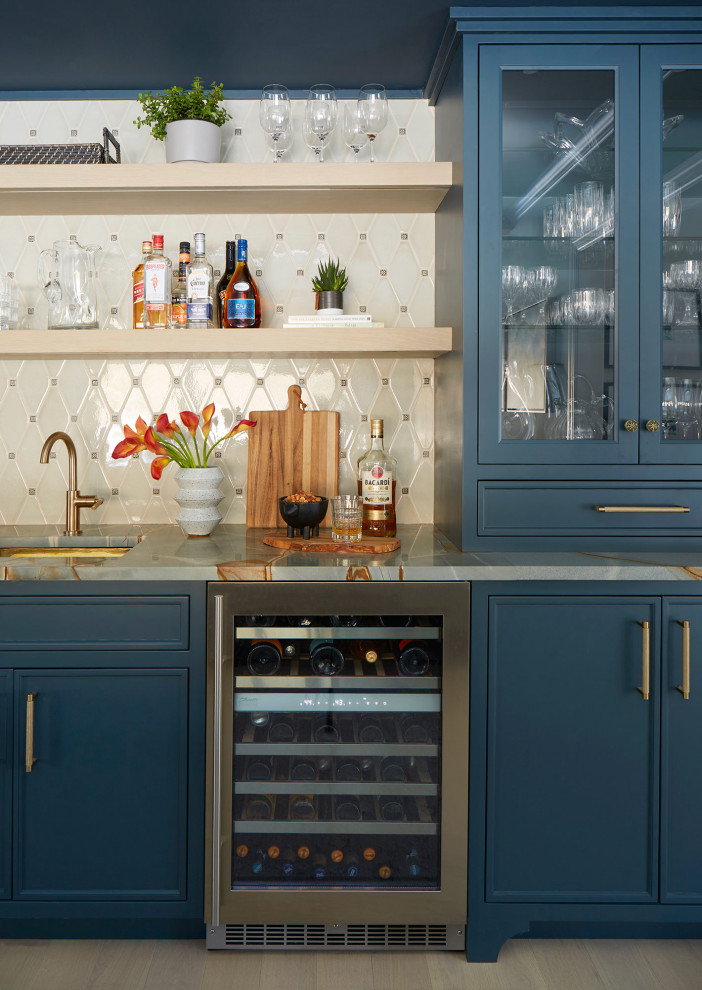 Custom Built-in Wet Bar for Entertaining - Transitional - Home Bar ...