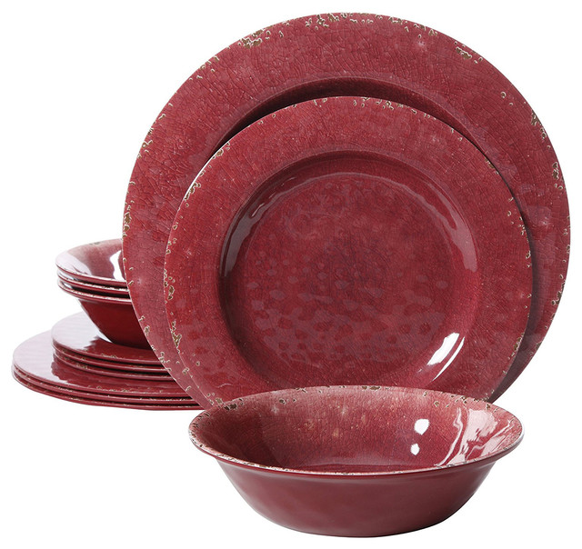 Gibson Mauna Crackle Decal 12-Piece Dinnerware Set - Contemporary ... Gibson Mauna Crackle Decal 12-Piece Dinnerware Set - Contemporary ...