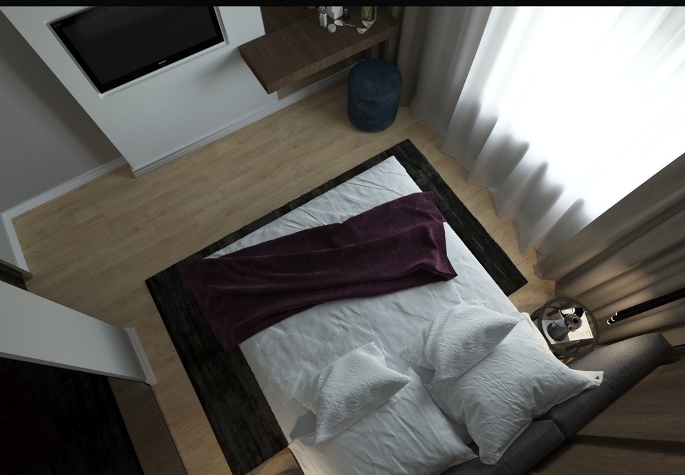 Квартира для молодой пары с бетонными стенами г. Томск