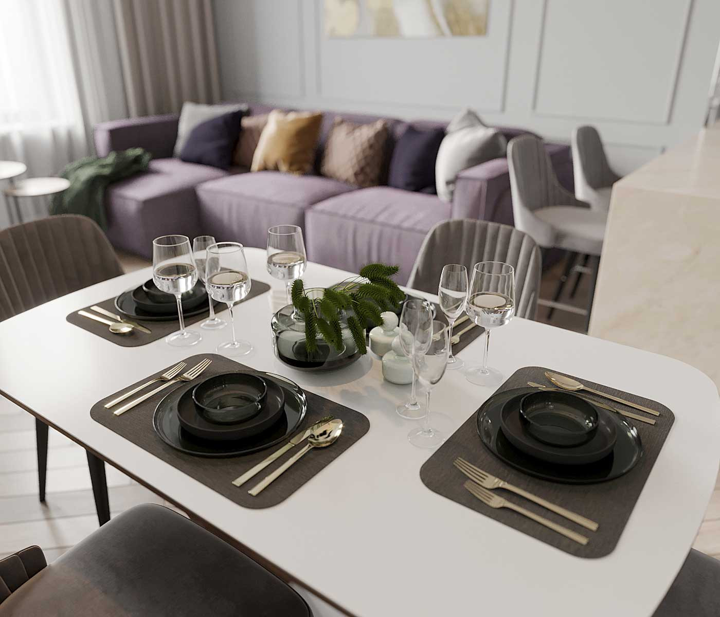 Гостиная-столовая