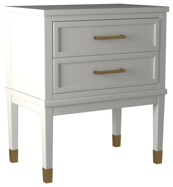 Bruno Night Stand, White Contemporary Side Tables And End Tables