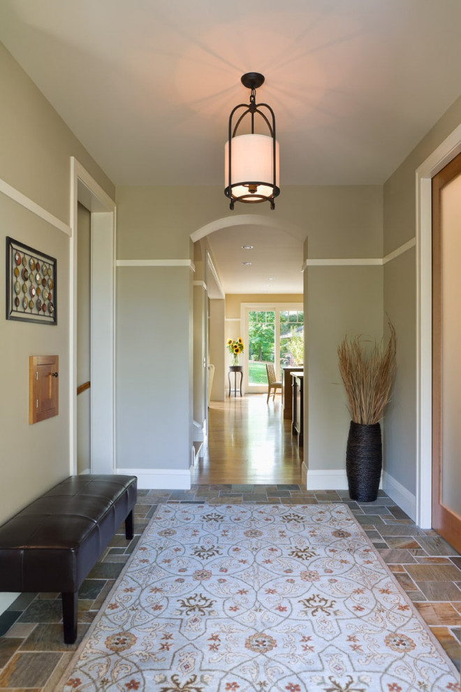 Example of a mid-sized trendy hallway design in Minneapolis