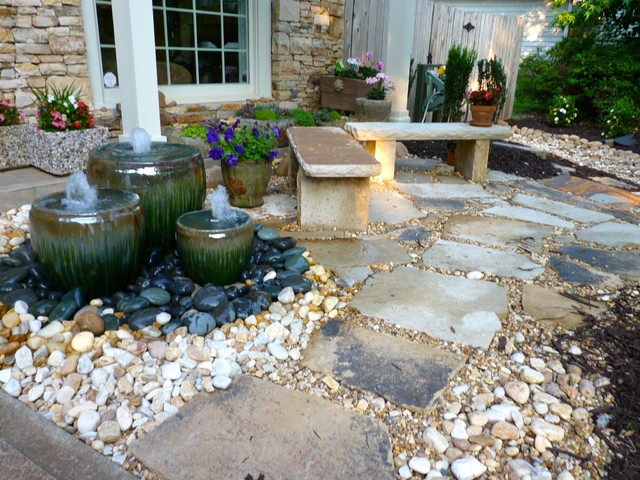 Front Yard Water Feature by Outdoor Makeover - Traditional ...