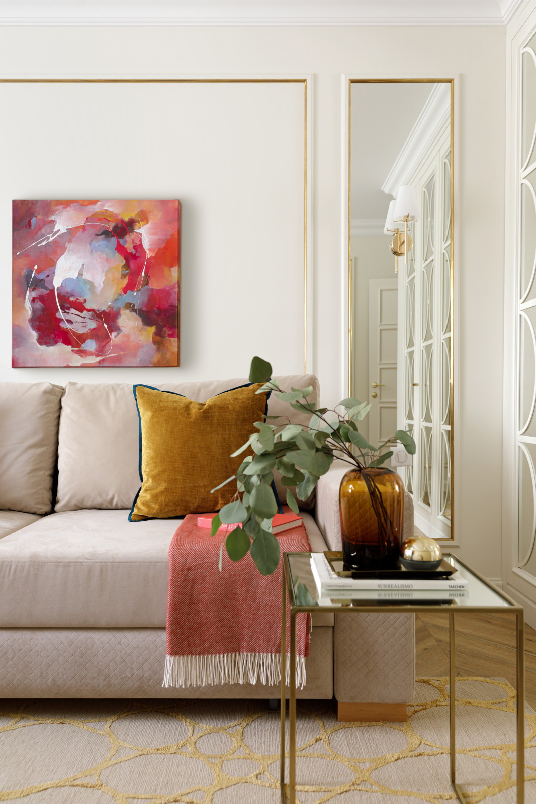 Квартира 125м2 | GOLD ACCENT | Неоклассика и модерн с латунными акцентами