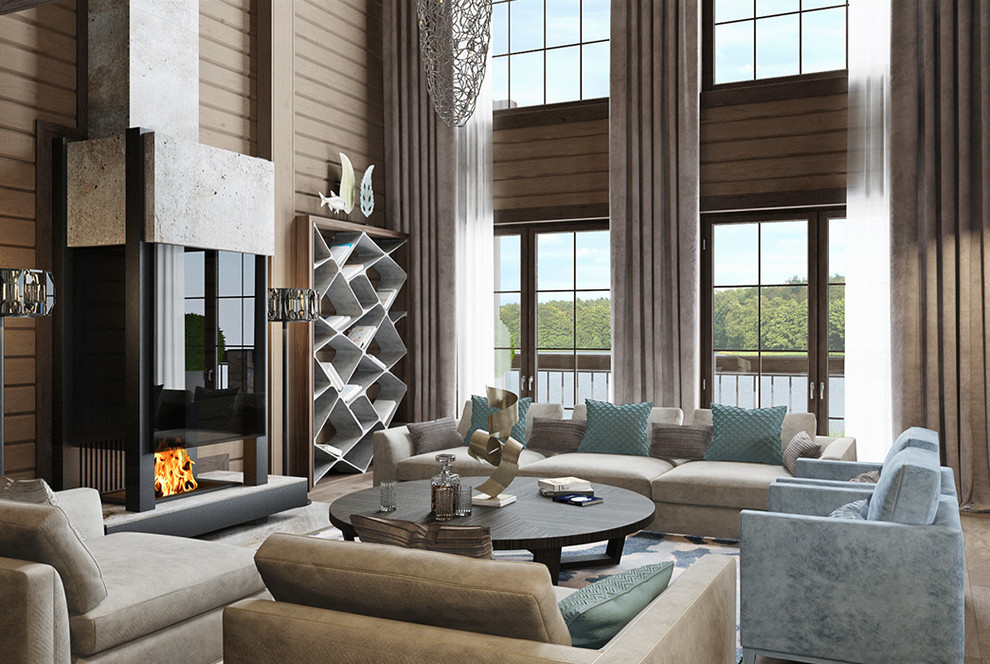 Элитный дом из клееного бруса проект "Мэрибель" от компании "ГрандСтрой"