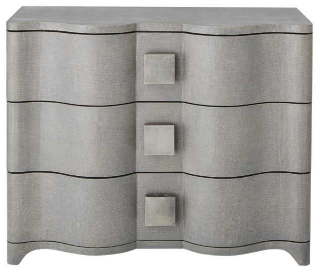 Toile Linen Chest Gray Transitional Accent Chests And