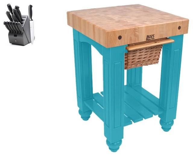 John Boos 25 X 24 Block And 13 Piece Henckels Knife Set