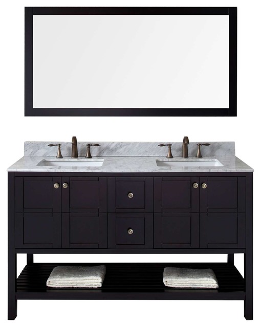Winterfell 60 Double Bathroom Vanity Cabinet Set Espresso Winterfell 60 Double Bathroom Vanity Cabinet Set Espresso