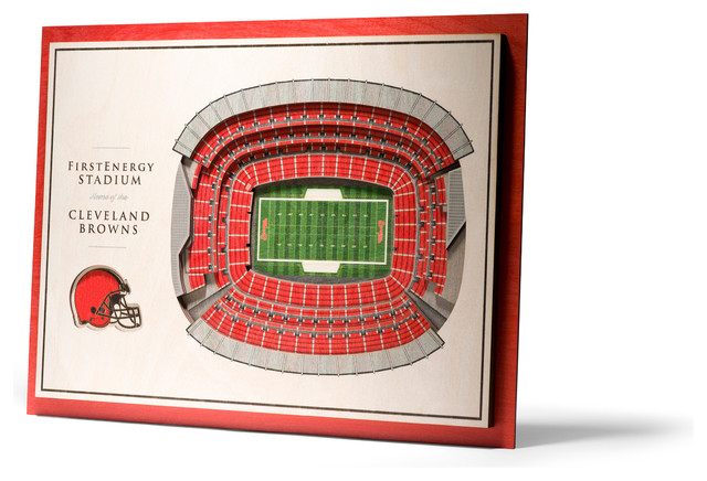 Nfl Cleveland Browns 5 Layer Stadiumviews 3d Wall Art