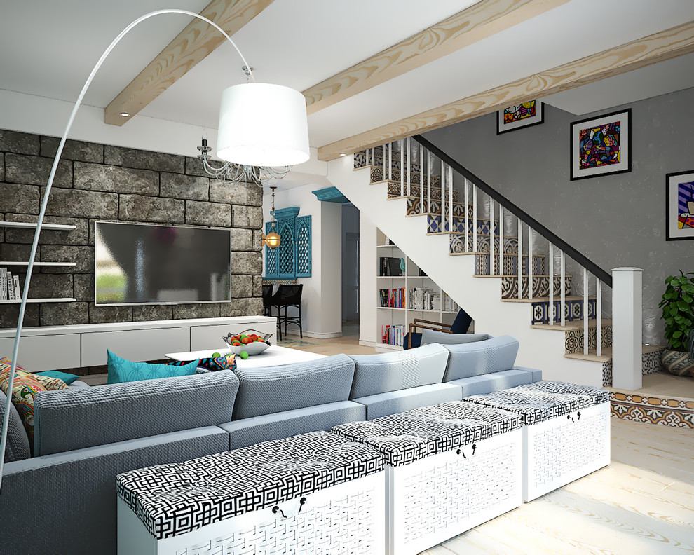 Таунхаус. Общая площадь 120 м2. Стиль Фьюжн.