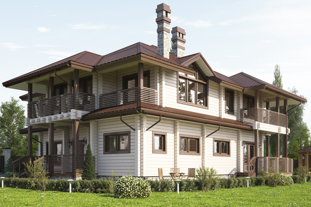 Дом из клеёного бруса Neoclassical Style 250