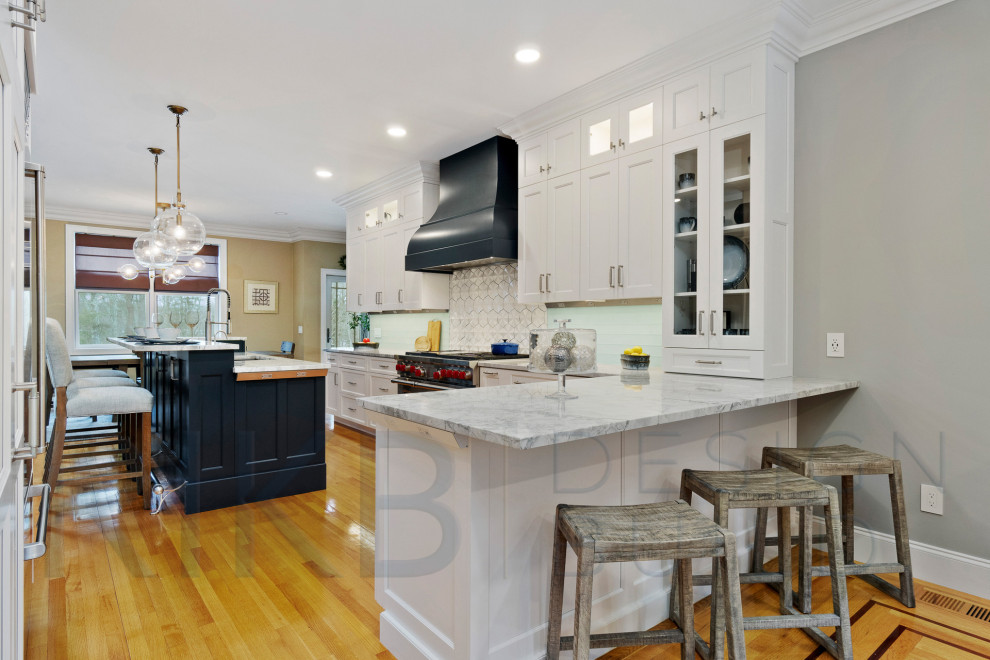 Inspiration for a transitional kitchen remodel in Providence