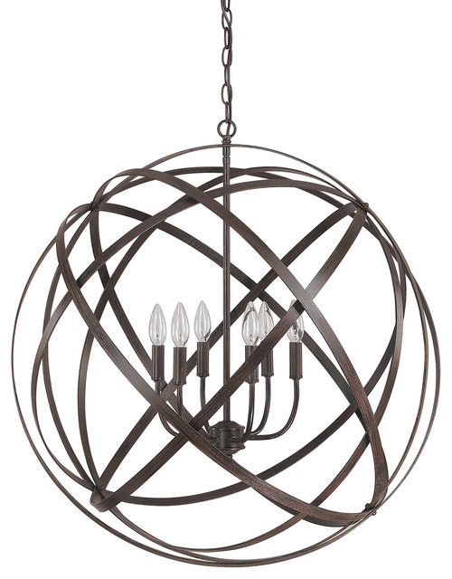 Capital Lighting Axis 6 Light Pendant Transitional Capital Lighting Axis 6 Light Pendant Russet