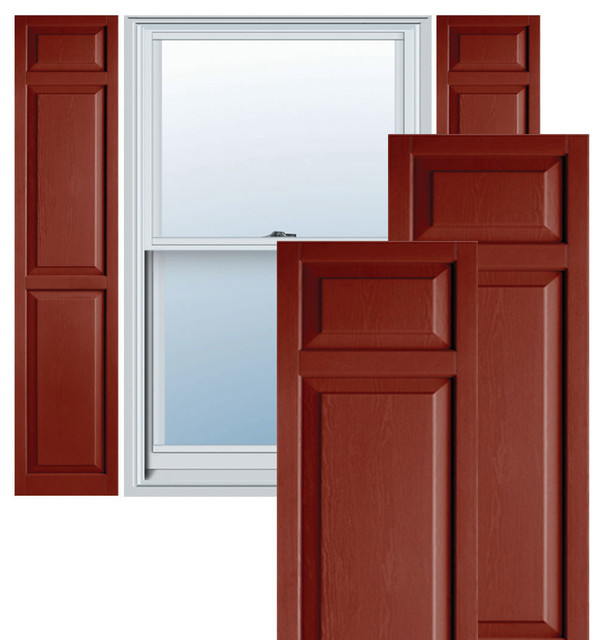 Builders Choice Vinyl Raised Panel Window Shutters, w/Installation