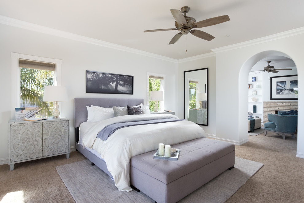 Photo of a mediterranean bedroom in Los Angeles.