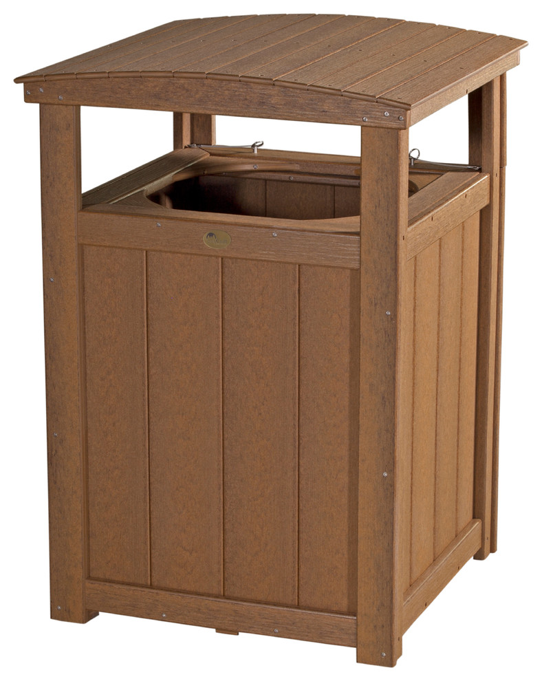 Poly Commercial Grade Trash Can Transitional Outdoor Trash Cans