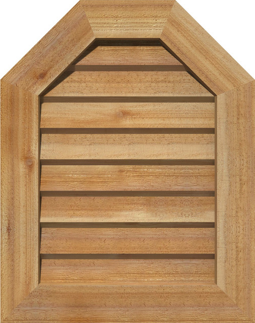 Octagonal Top Wood Gable Vent Traditional Registers Grilles And