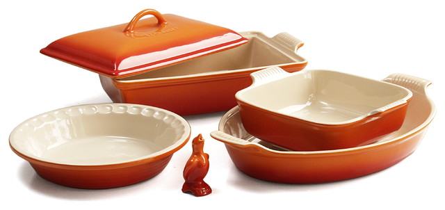 Le Creuset 6 Piece Flame Stoneware Heritage Bakeware Set