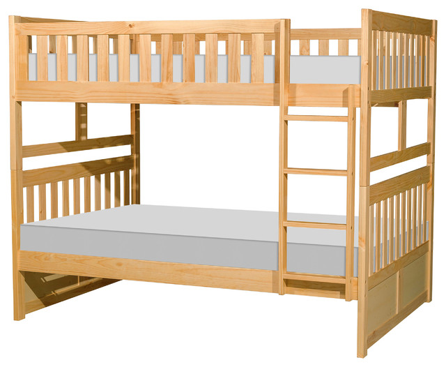 Brighton Full Over Full Bunk Bed Natural Pine