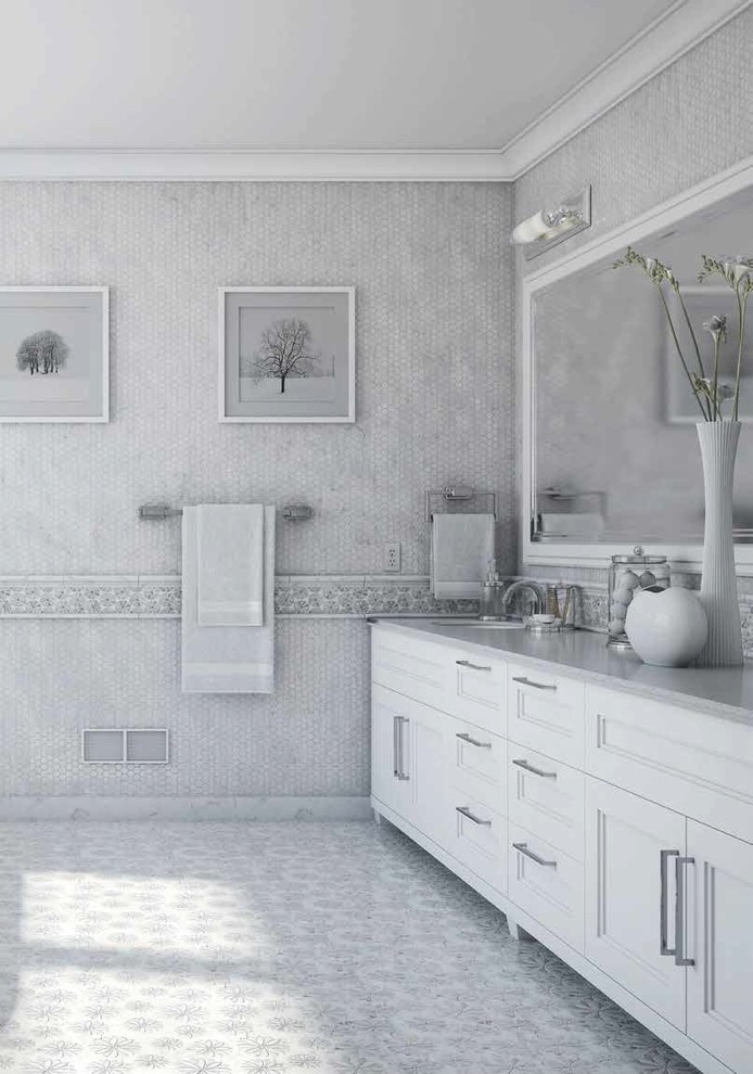 Мозаика из натурального камня в интерьере