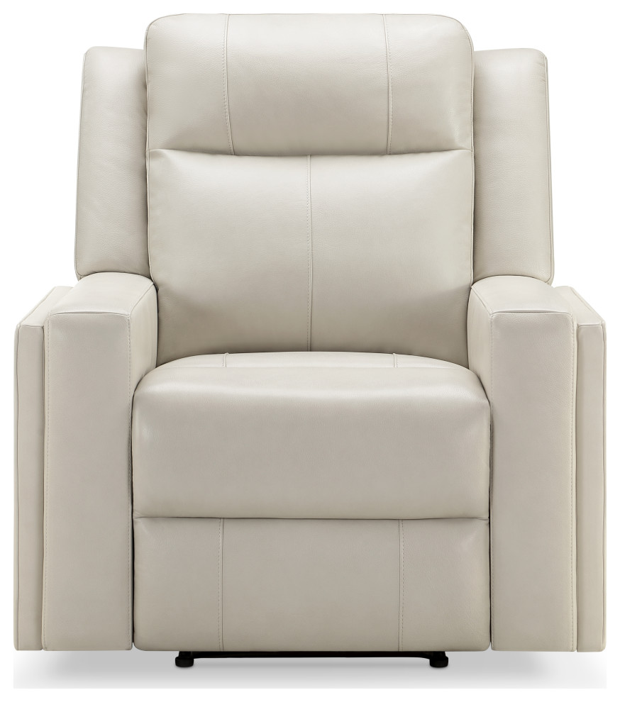 Rhodes TopGrain Leather Manual Recliner Contemporary Recliner