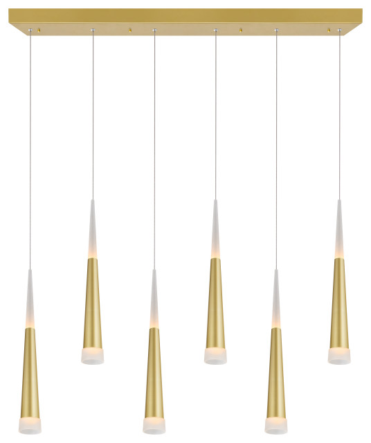 Andes LED Pool Table Light with Satin Gold Finish Contemporary Pool