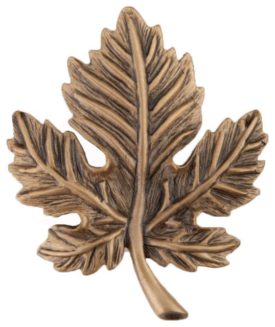 Leaf Knob, Museum Gold Rustic And Drawer Knobs by