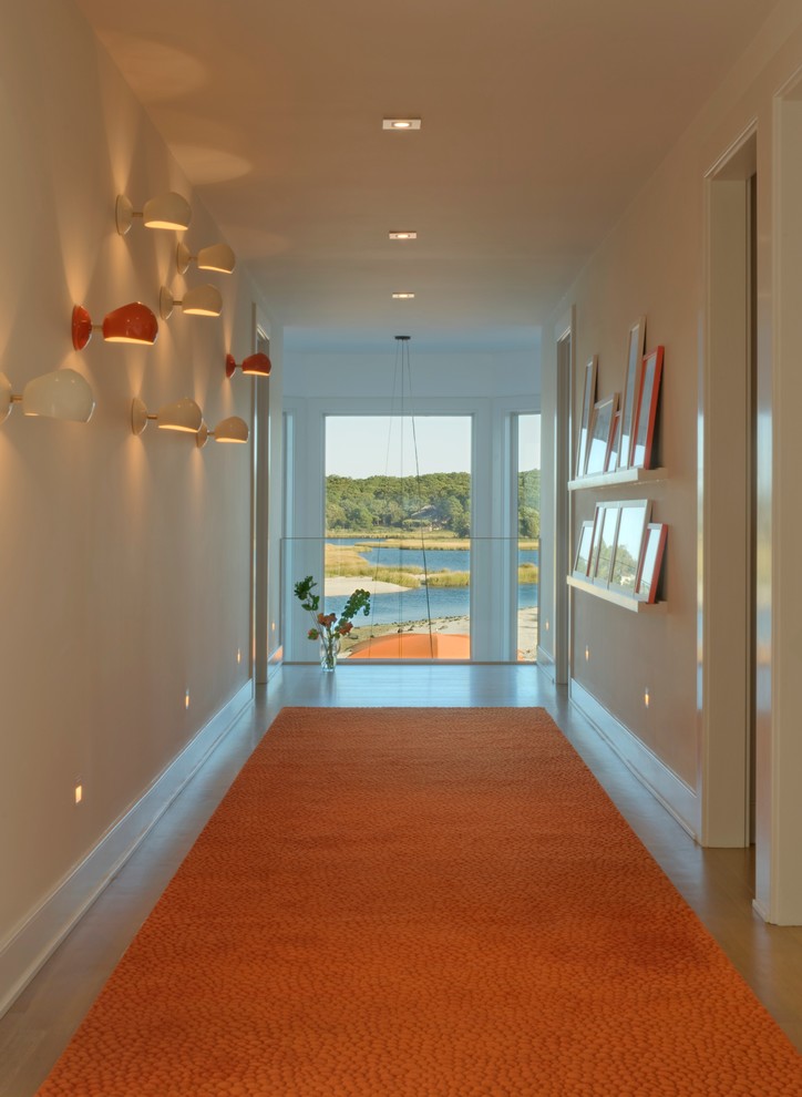 Photo of a beach style hallway in New York with white walls.