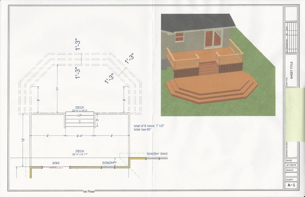 Example of an arts and crafts deck design in Cedar Rapids