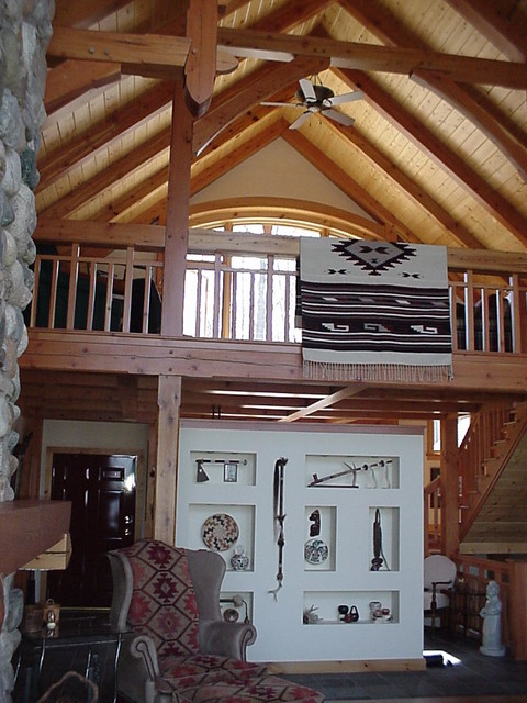 Timber Frame Projects rustik-vardagsrum