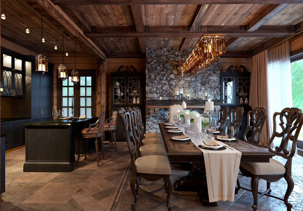 Проект интерьера в Деревянном доме в Подмосковье