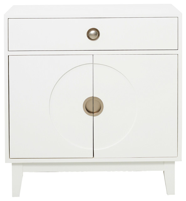 Mid Century Modern White Accent Chest Transitional Mid Century Modern White Accent Chest