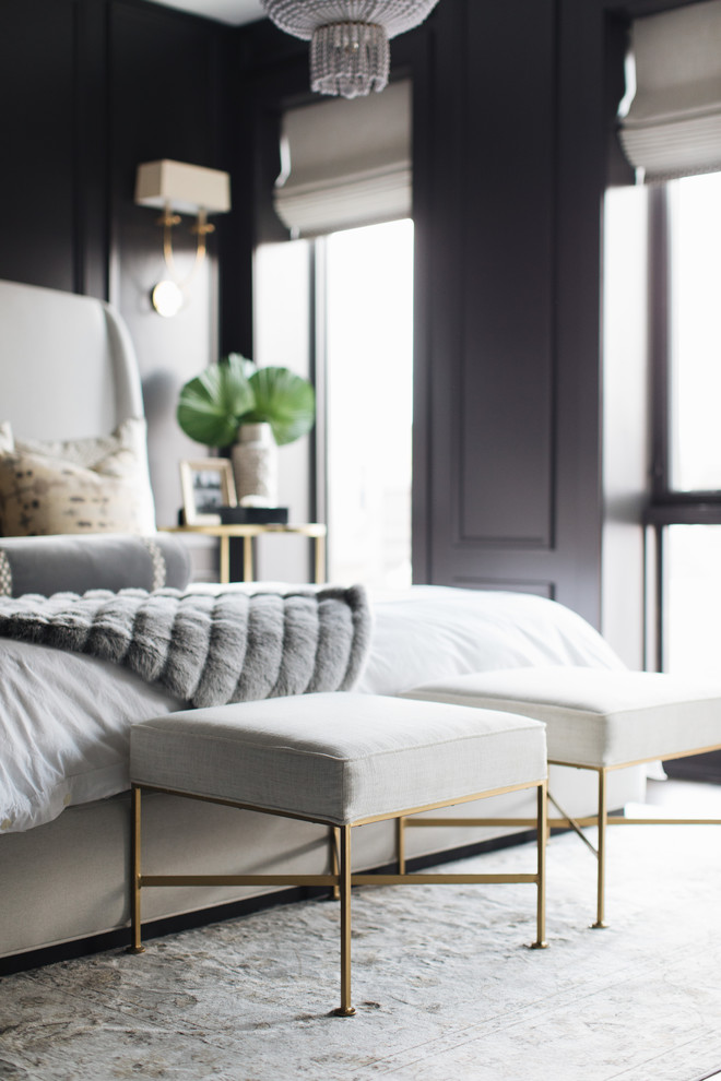 Inspiration for a transitional bedroom remodel in Chicago