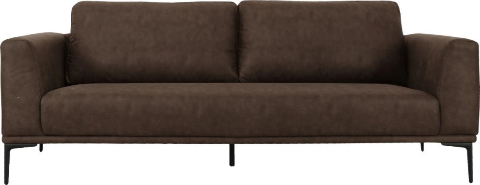 David Modern Brown Fabric Sofa