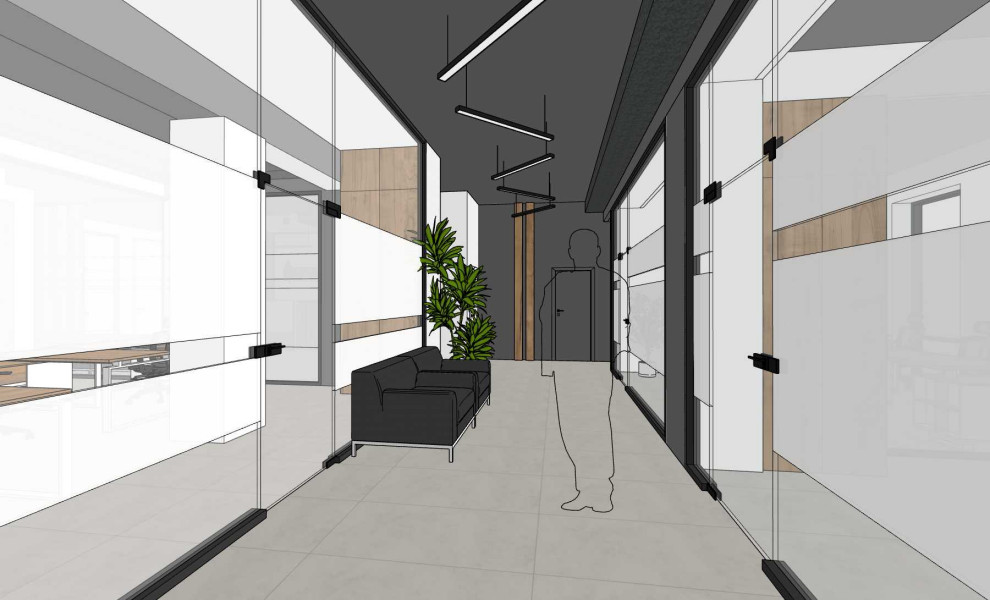 Офис для компании Изовол (экспресс-проект, скетчап)