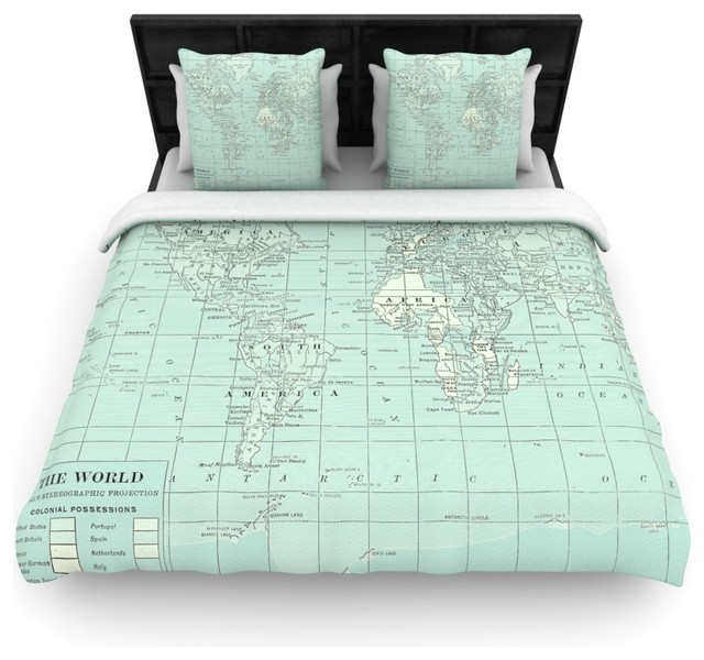 Catherine Holcombe The Old World Blue Teal Duvet Cover