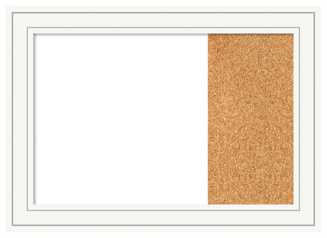 Framed Dry Erase And Cork Combo Board Craftsman White Framed
