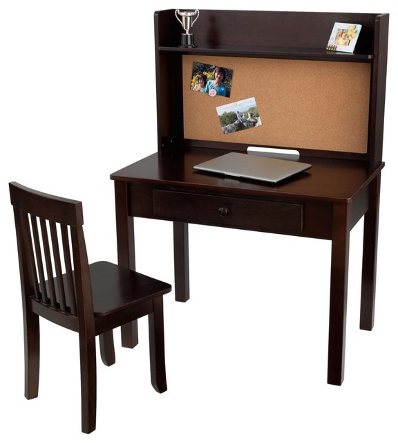 Pinboard Desk with Hutch and Chair - KidKraft Furniture - 27150