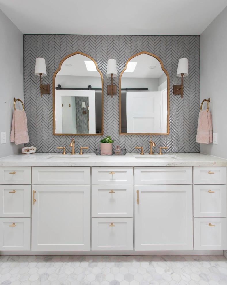 Marble Master Bathroom in San Diego - Transitional - Bathroom - Denver ...