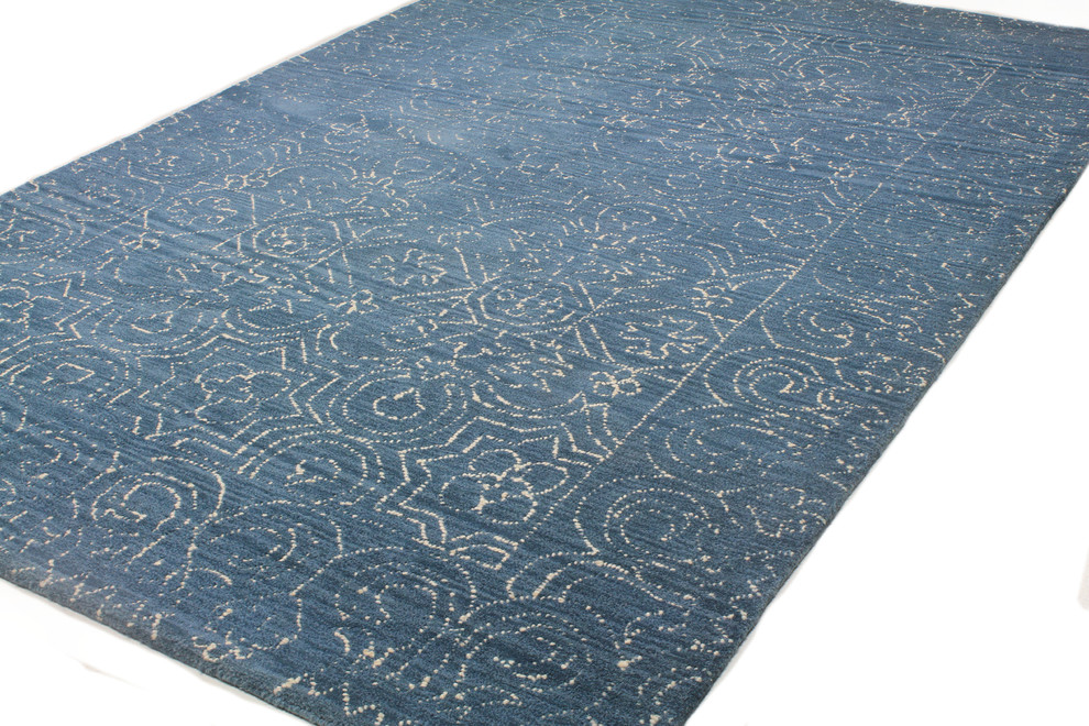 Bashian Fenwich Area Rug, Azure, 7.6'x9.6'