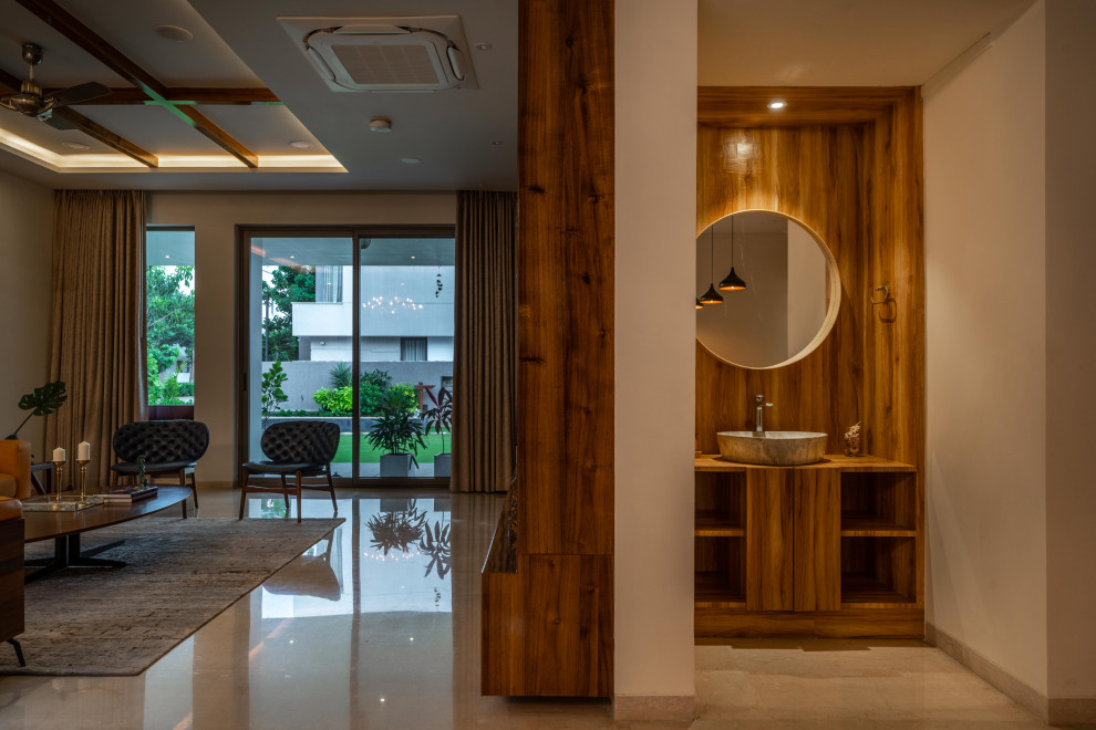 Modern living room in Hyderabad.