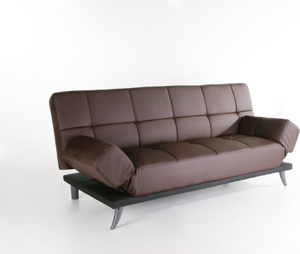Abbyson Living Plush Leather Convertible Sofa