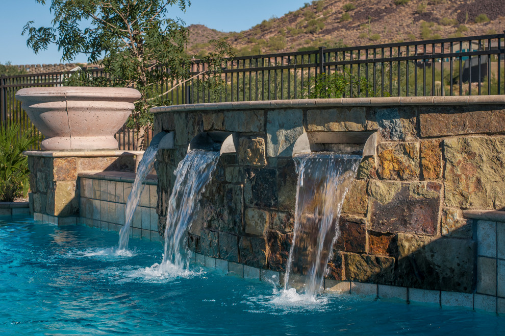 Pool - rustic pool idea in Phoenix