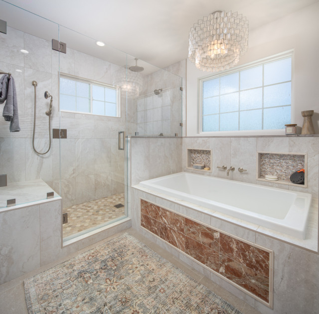 Classic Kitchen and Primary Bathroom Traditional Bathroom Denver