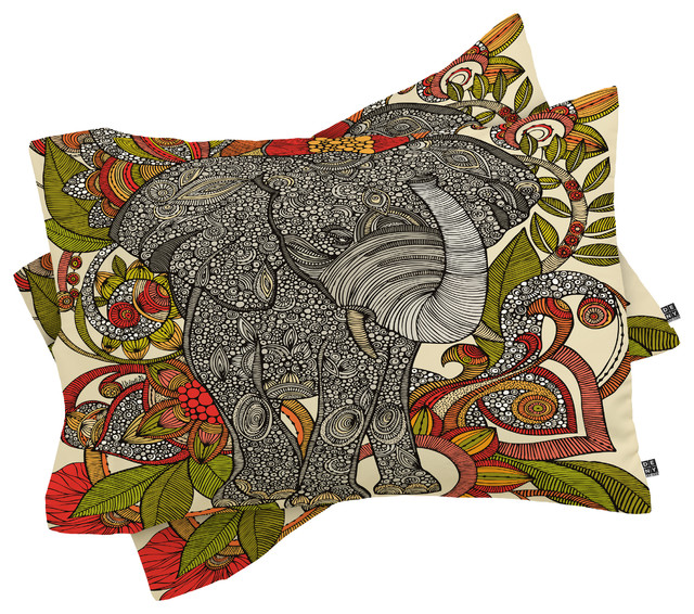 Deny Designs Valentina Ramos Bo The Elephant Pillow Shams, King