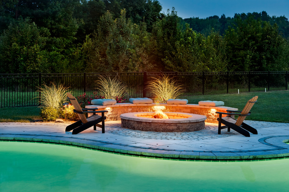 Fire Features Traditional Patio Charlotte by Markham Landscape